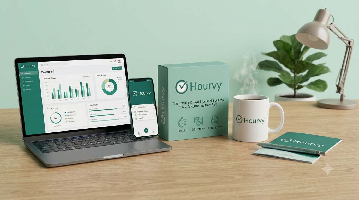 Hourvy — Time Tracking & Payroll for Small Businesses with Hourly Workers